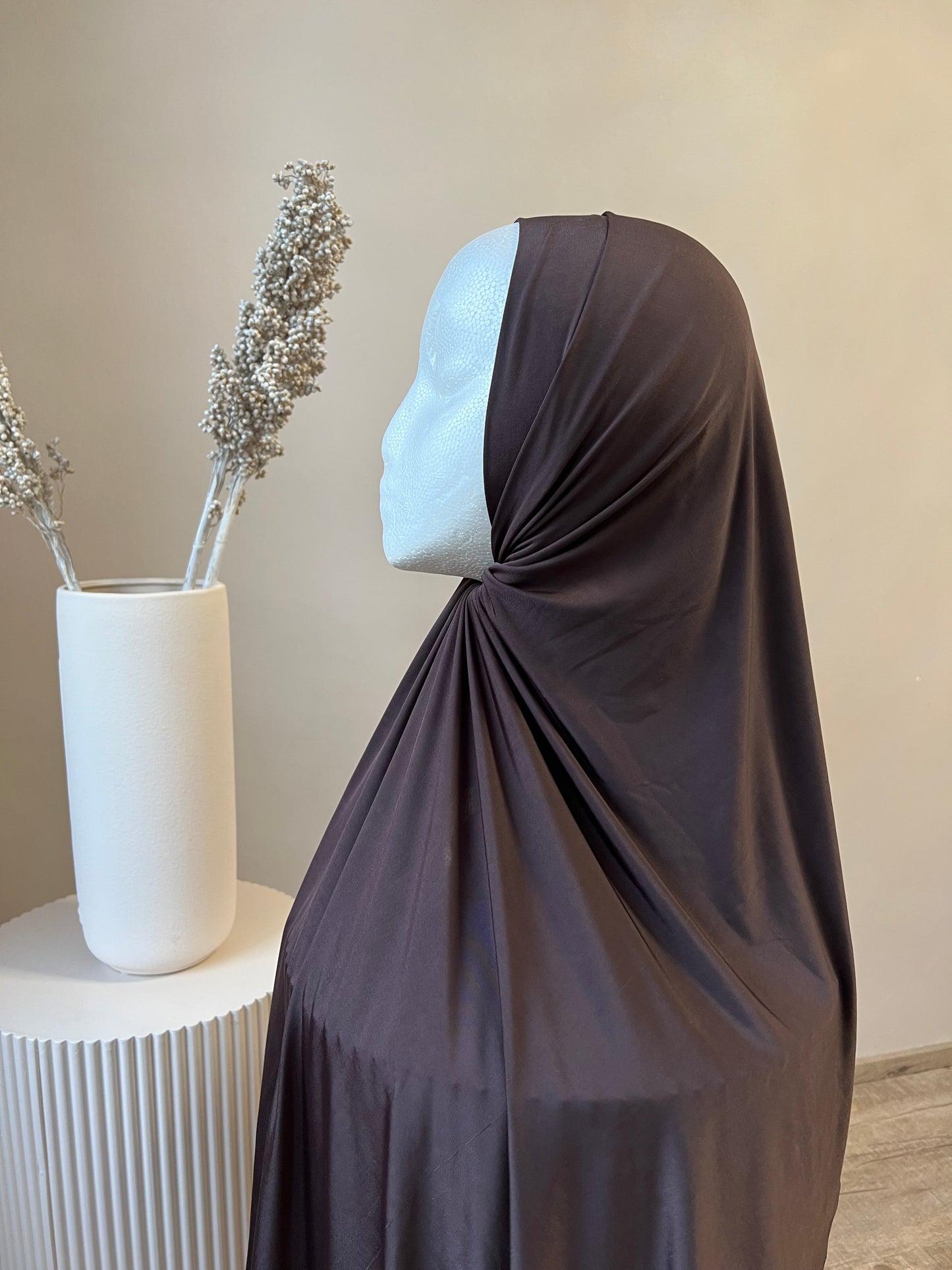 Premium Liquid Jersey Hijab Schokobraun