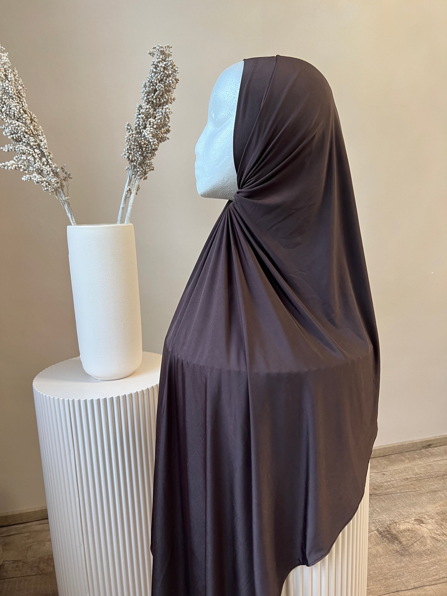 Premium Liquid Jersey Hijab Schokobraun
