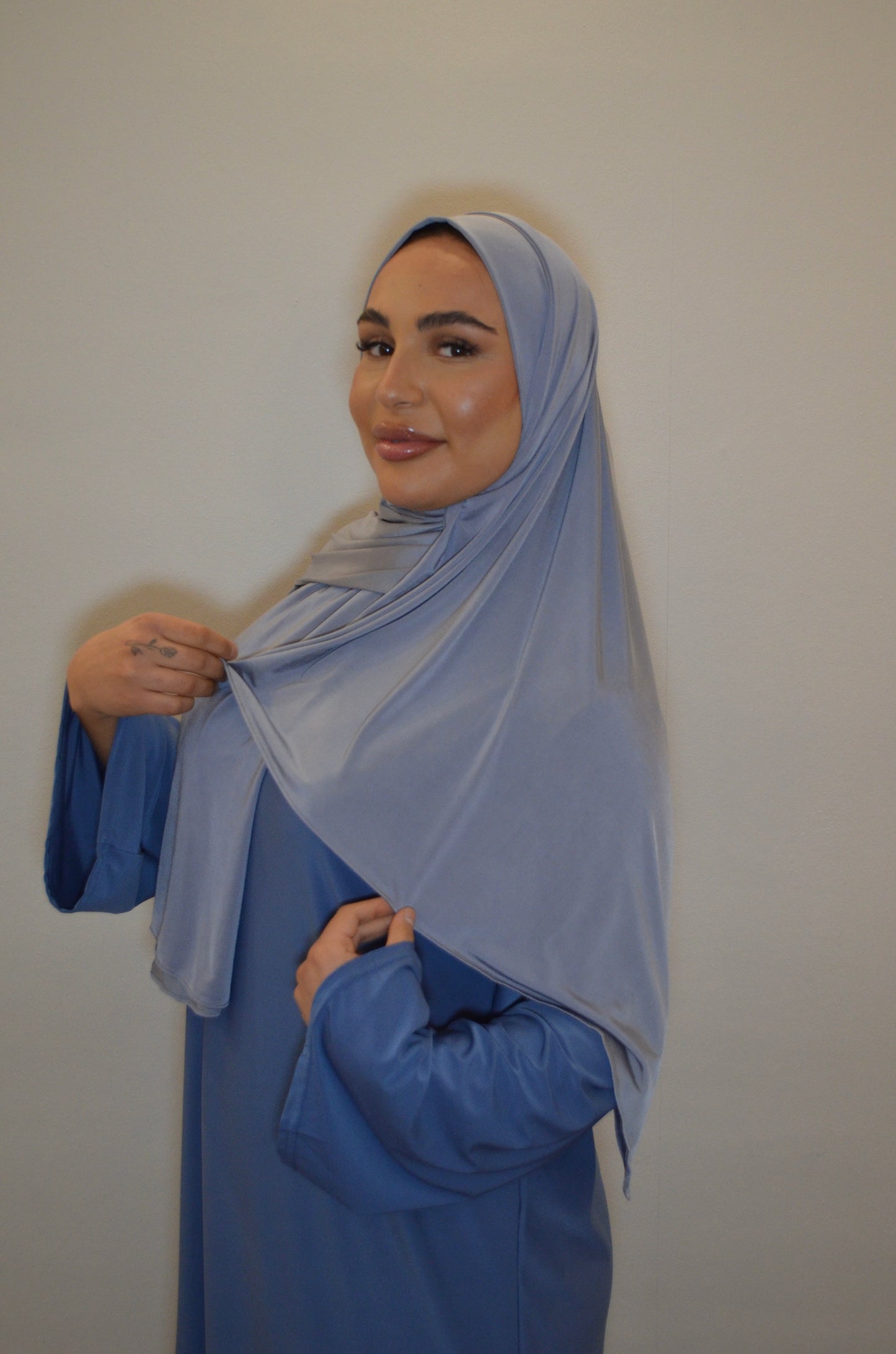 Liquid Jersey Premium Hijab Jeansblau