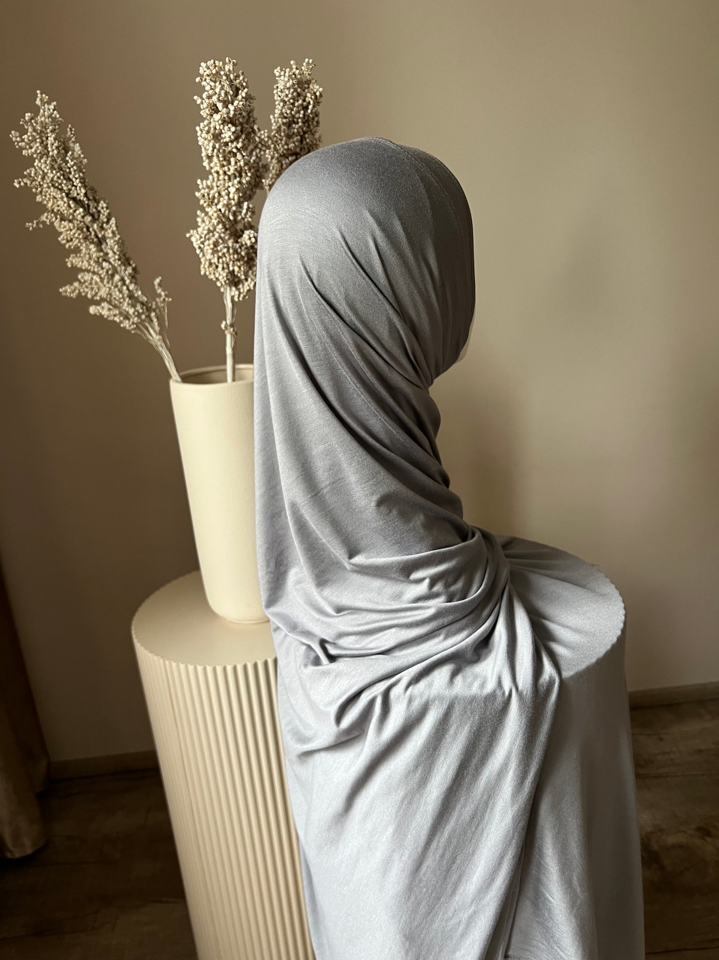 Premium Baumwolle Cotton Hijab Jeansblau