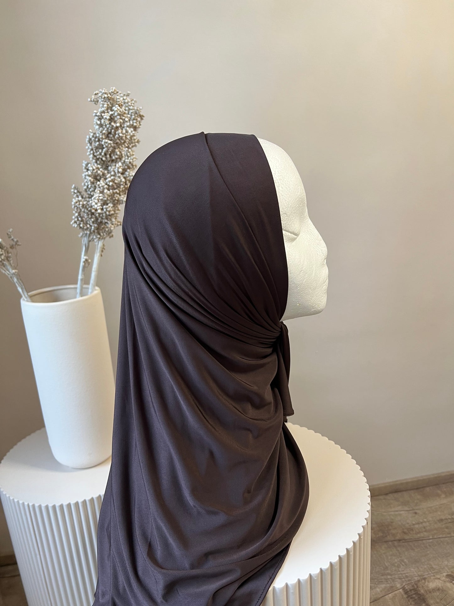 Premium Liquid Jersey Hijab Schokobraun