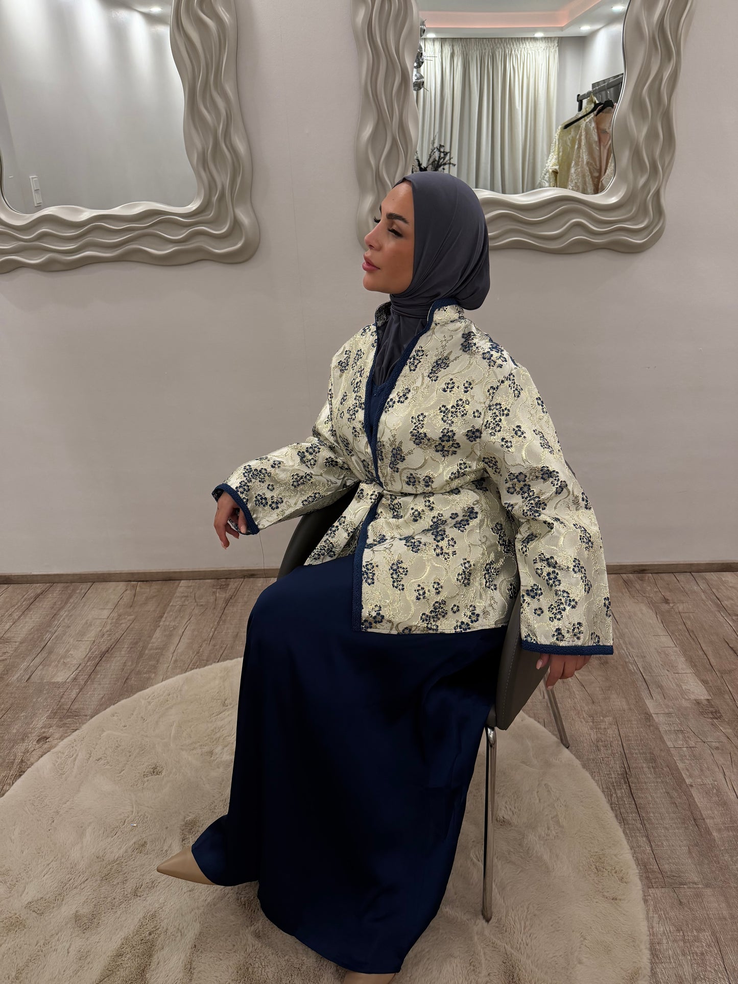 Dreiteiliges Set Oujda Marineblau