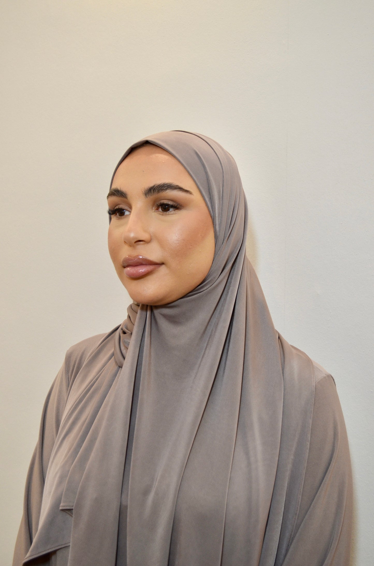 Liquid Premium Jersey Hijab Taupe