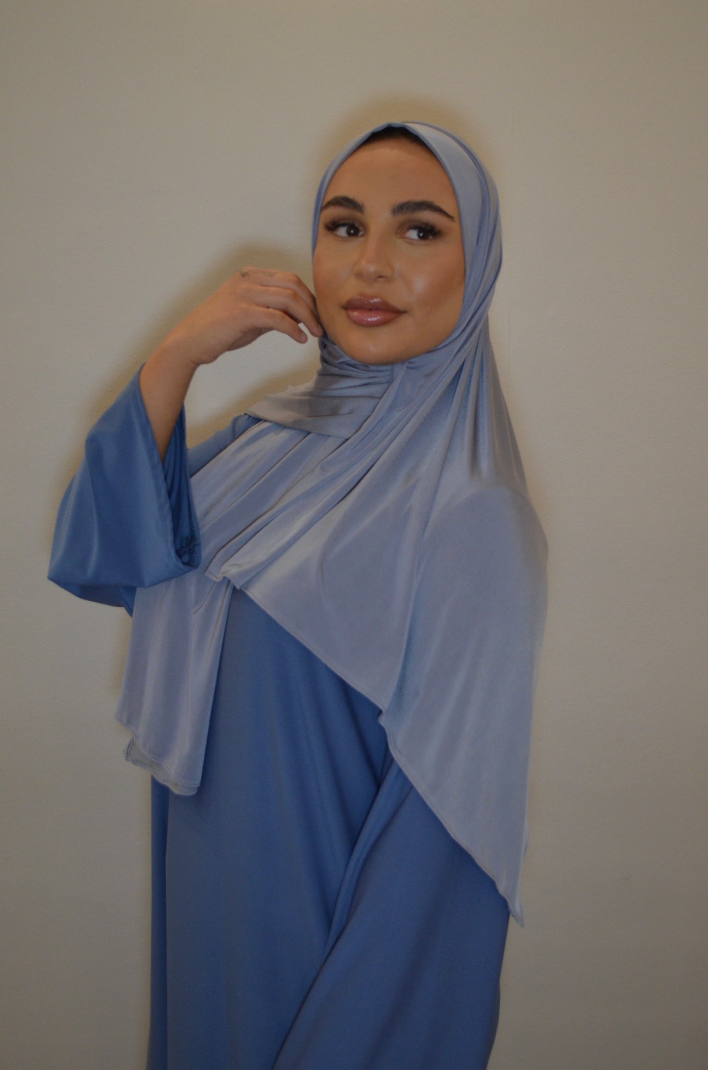 Liquid Jersey Premium Hijab Jeansblau
