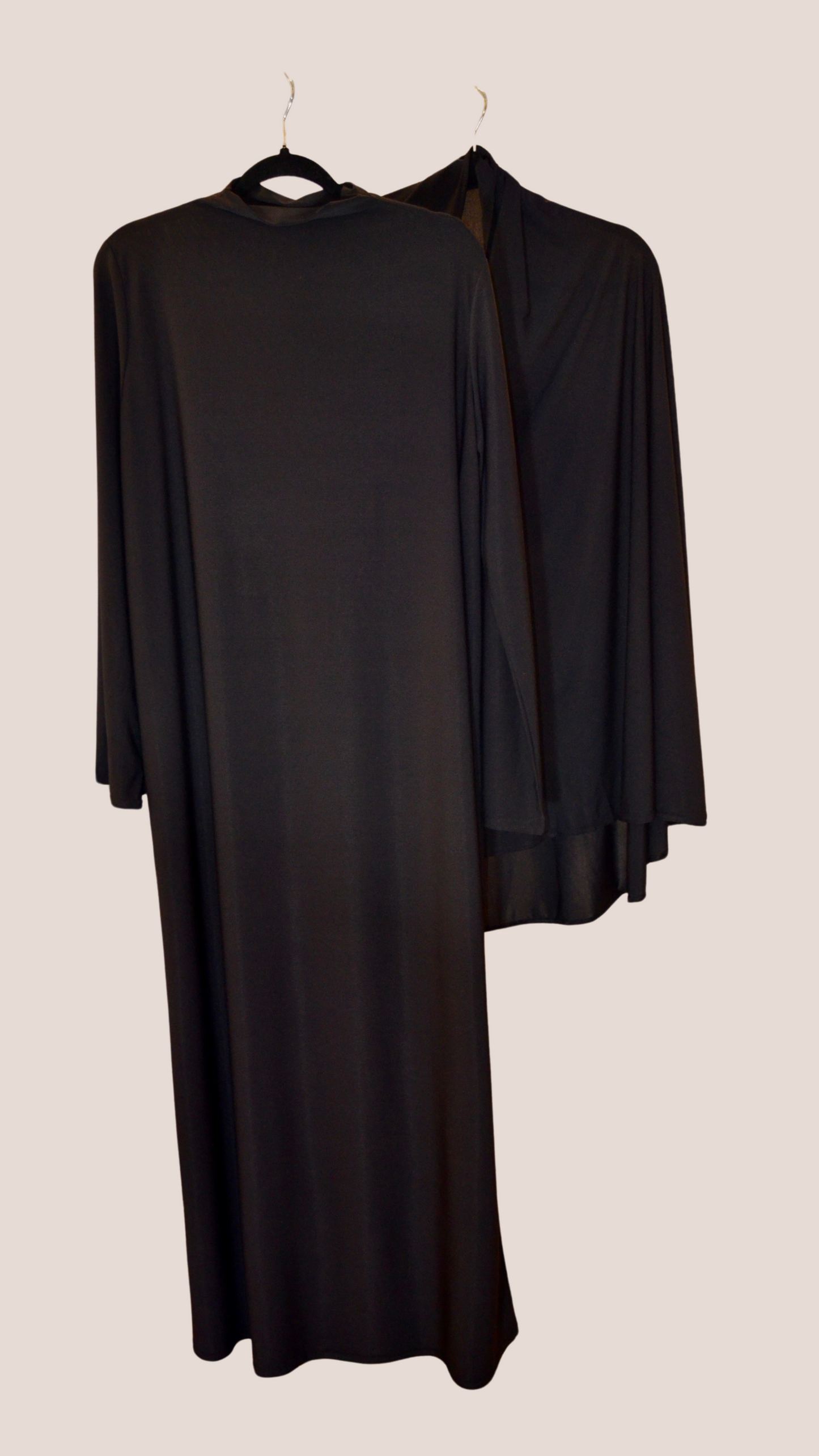 Jilbab Jersey Premium Set Schwarz