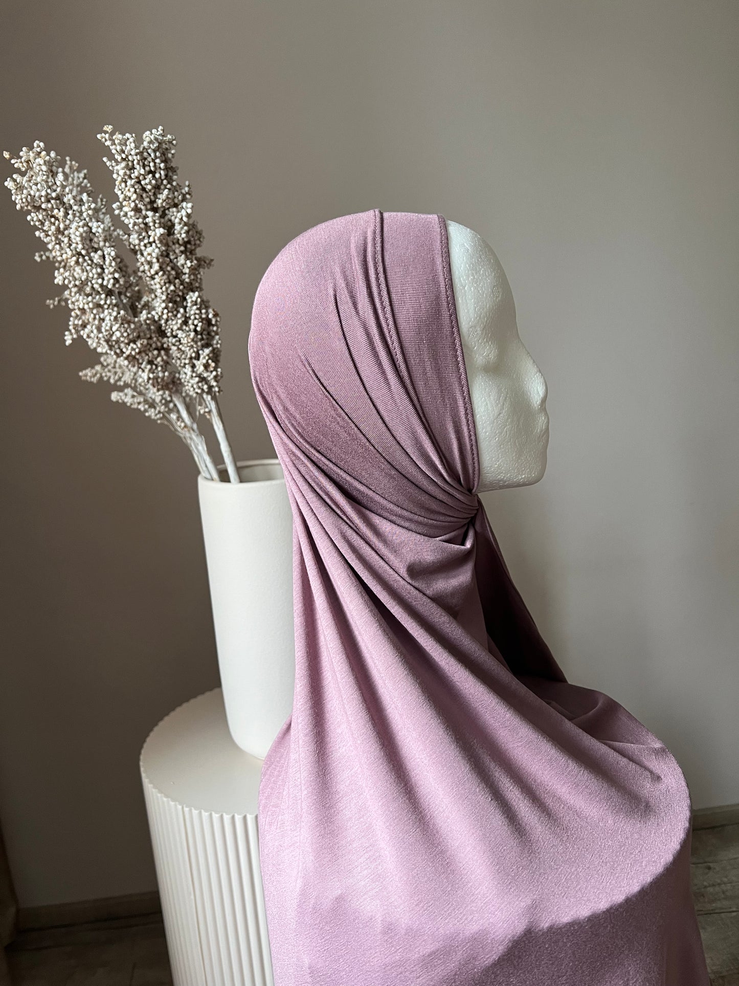 Premium Baumwolle Cotton Hijab Berry