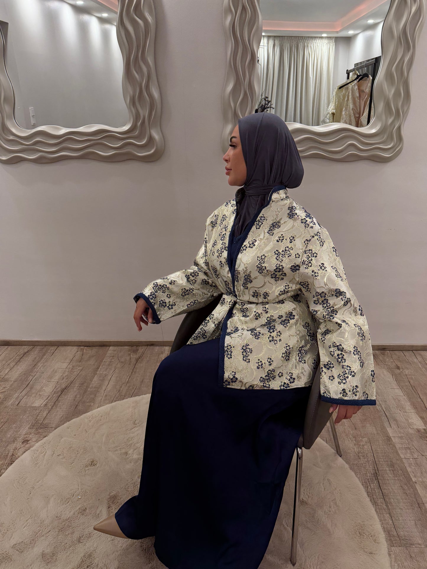 Dreiteiliges Set Oujda Marineblau