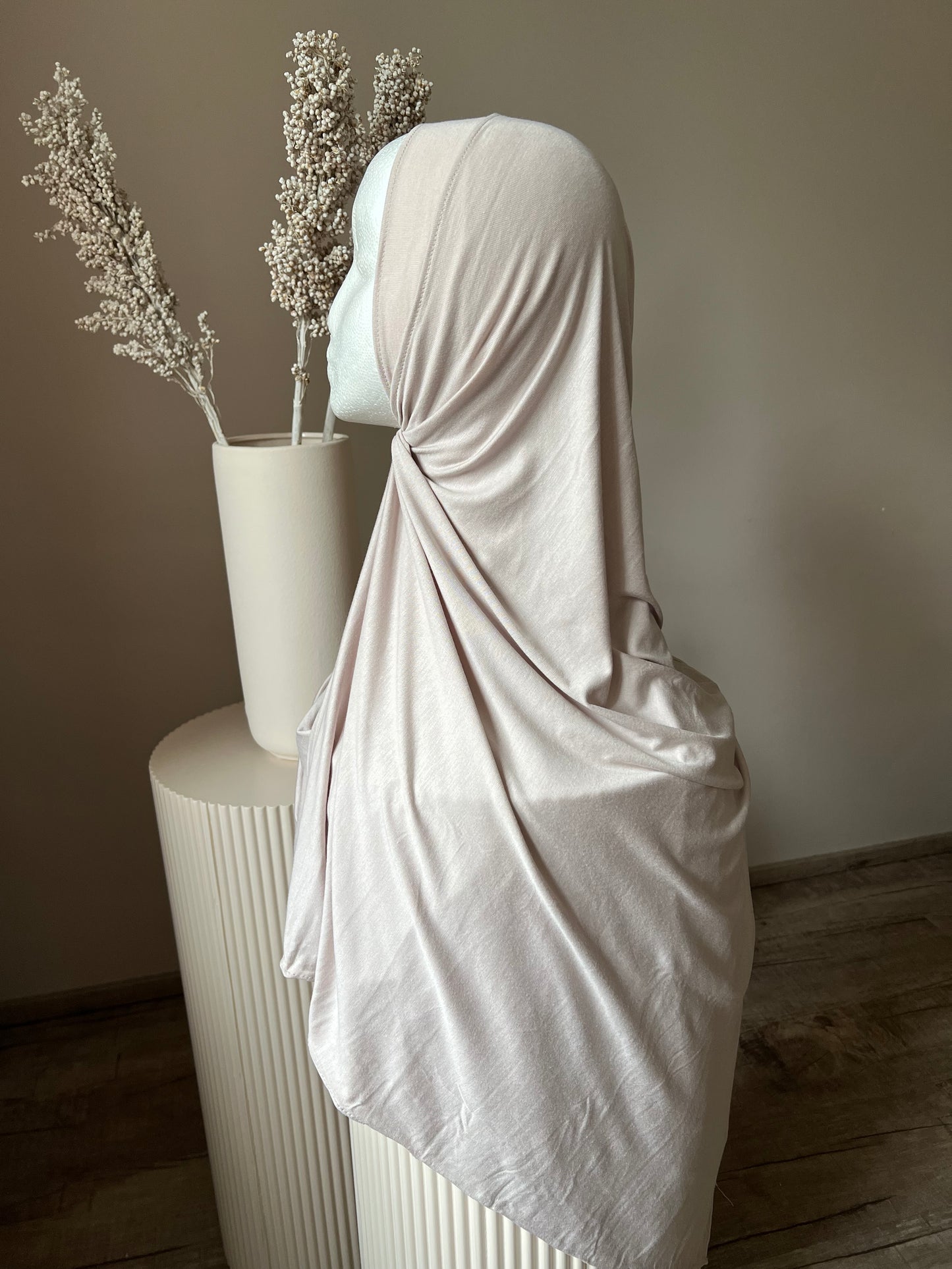 Premium Baumwolle Cotton Hijab Zartes Rosa