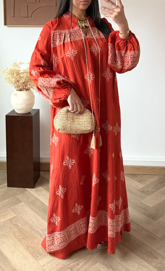 Sommerkleid Rostfarbe