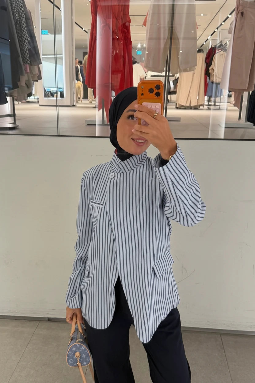 Blazer blau gestreift