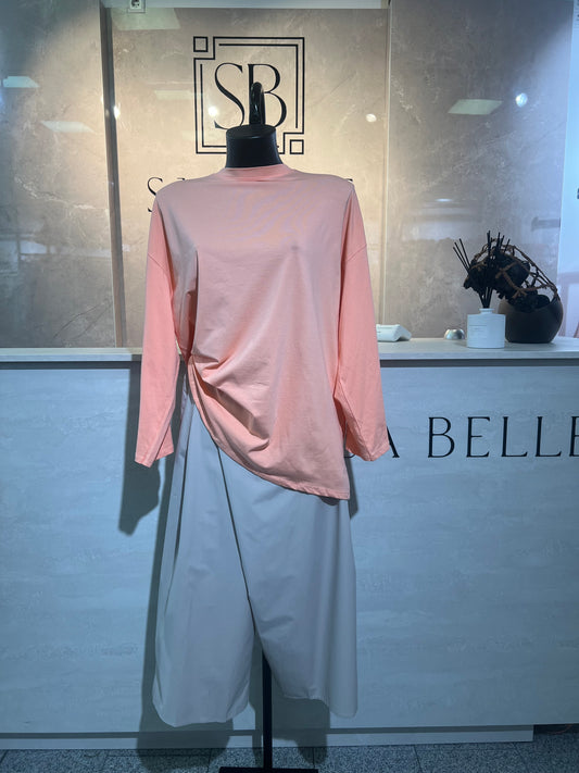 Sommer T-Shirt Oversized apricot