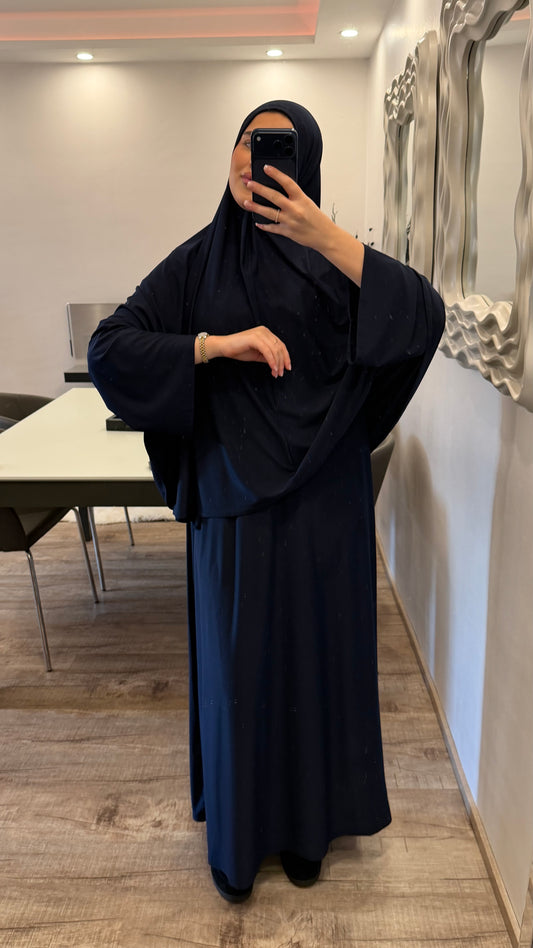 Jilbab Jersey Premium Marineblau