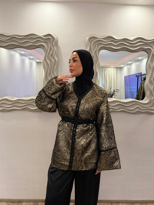 Dreiteiliges Set Tanger Schwarz/Gold