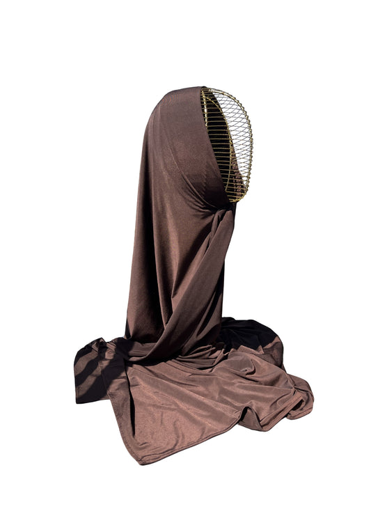 Liquid Jersey Hijab schokobraun