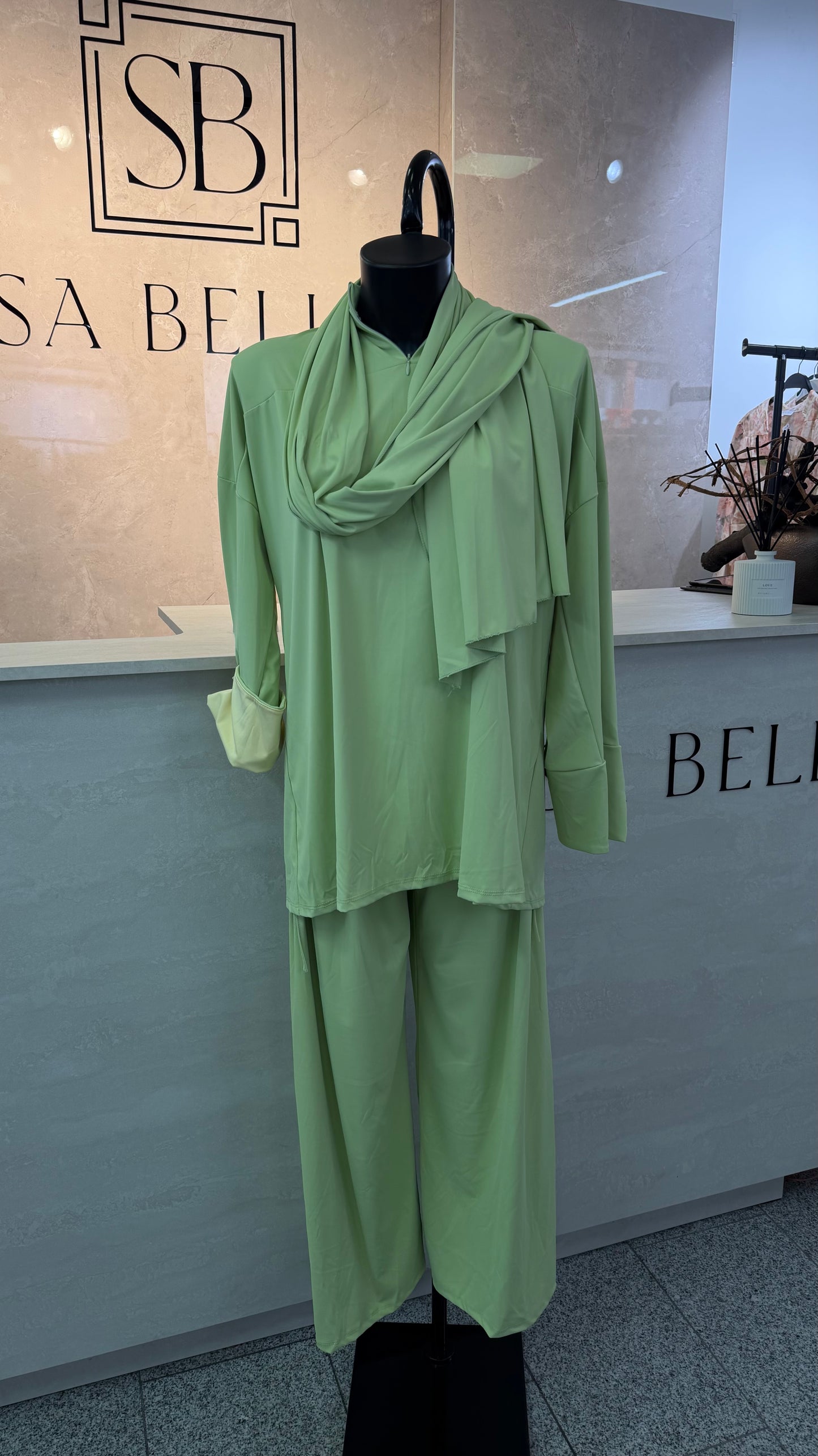 BURKINI grün mit gelben Details