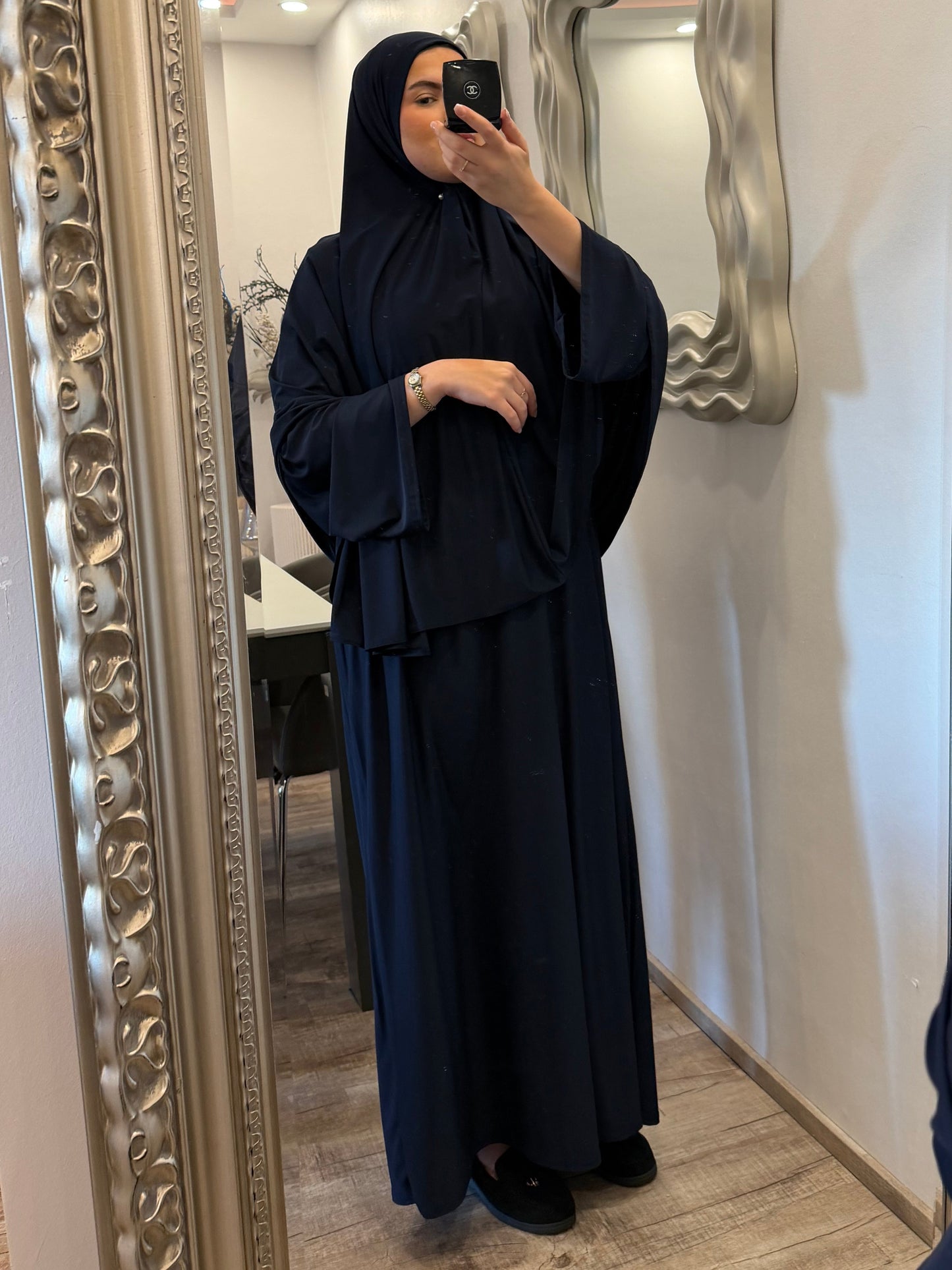 Jilbab Jersey Premium Marineblau