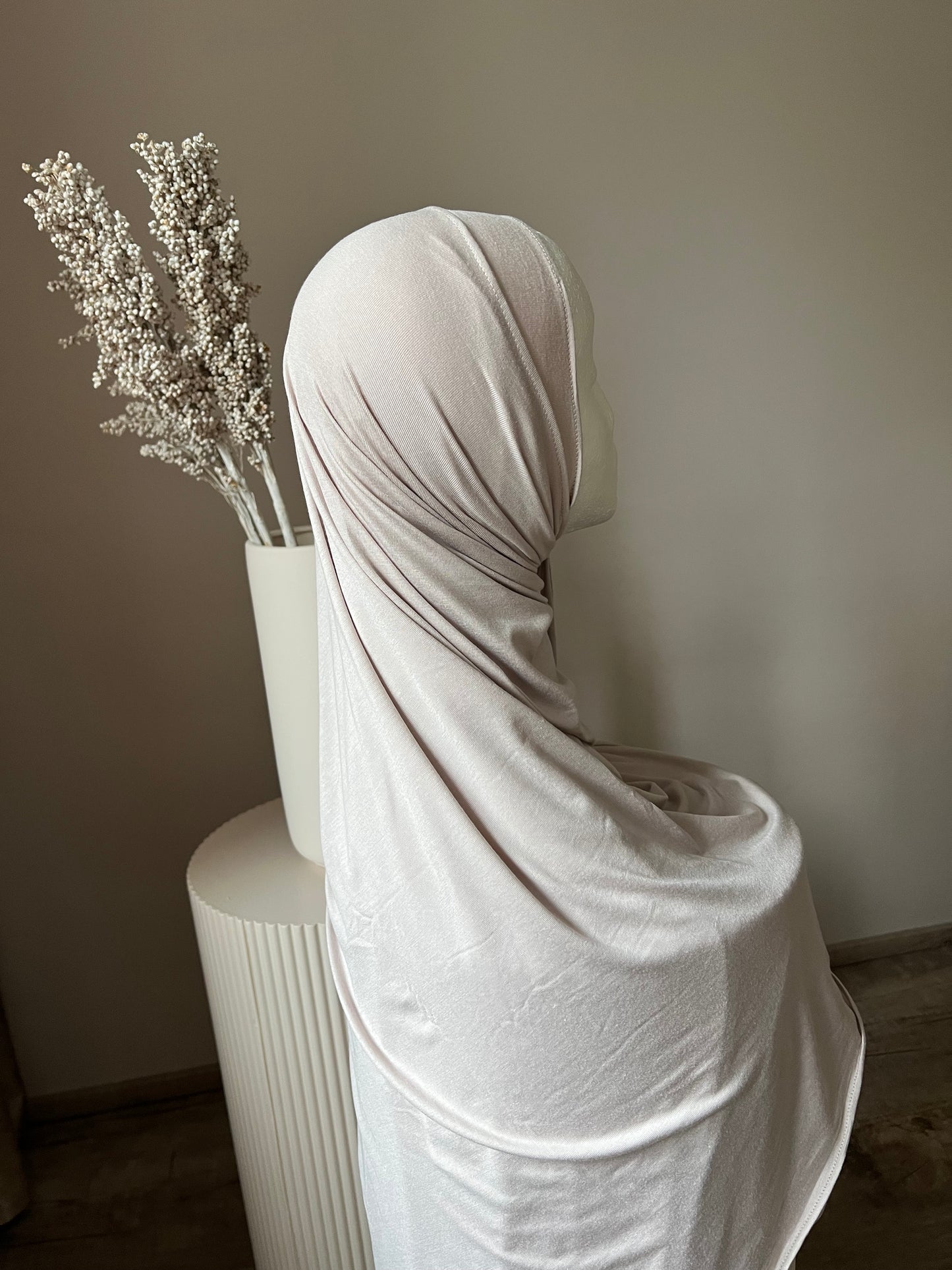 Premium Baumwolle Cotton Hijab Zartes Rosa