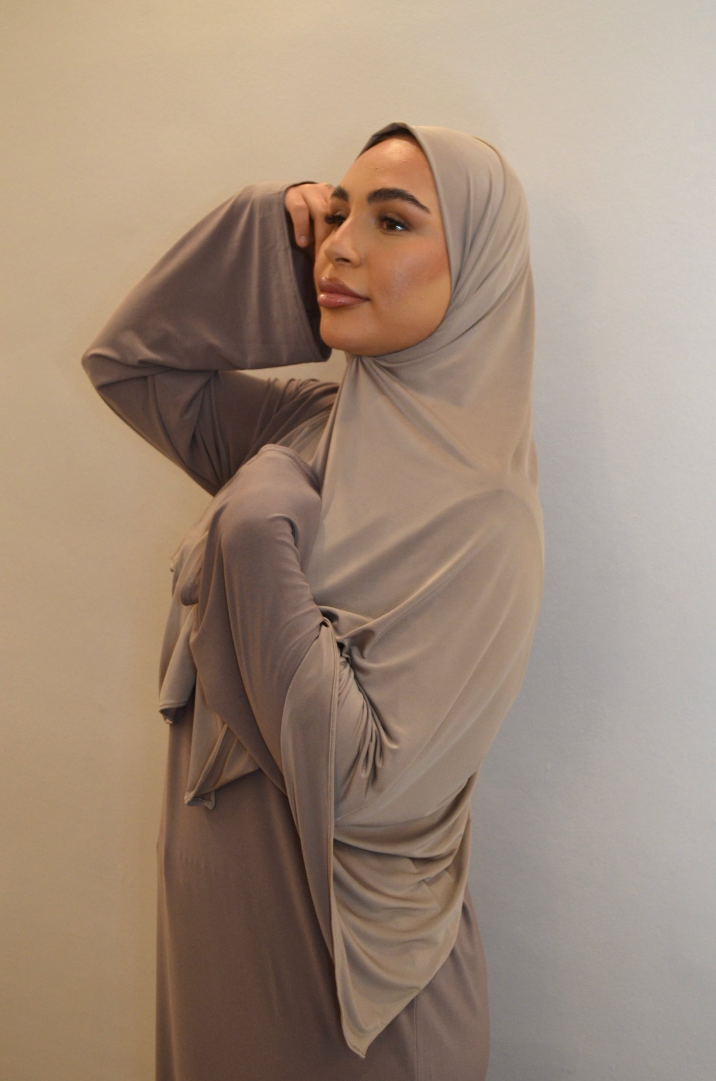 Liquid Premium Jersey Hijab Helles Taupe
