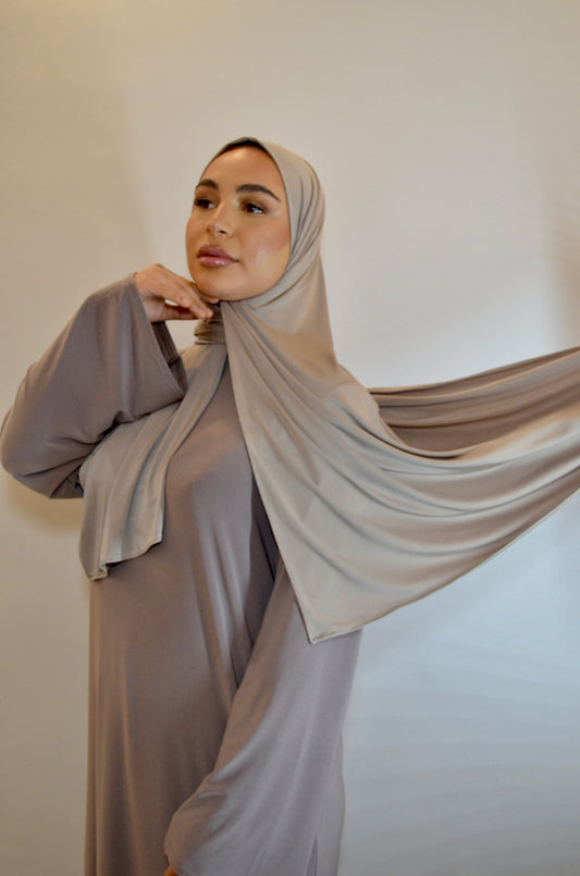 Liquid Premium Jersey Hijab Helles Taupe
