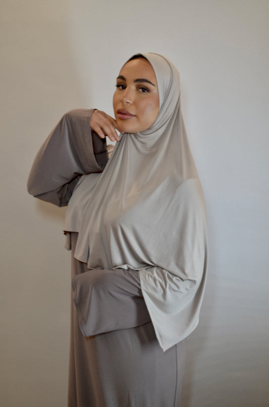Liquid Jersey Premium Hijab Graubeige