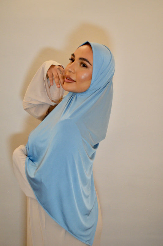 Liquid Premium Jersey Hijab Babyblau