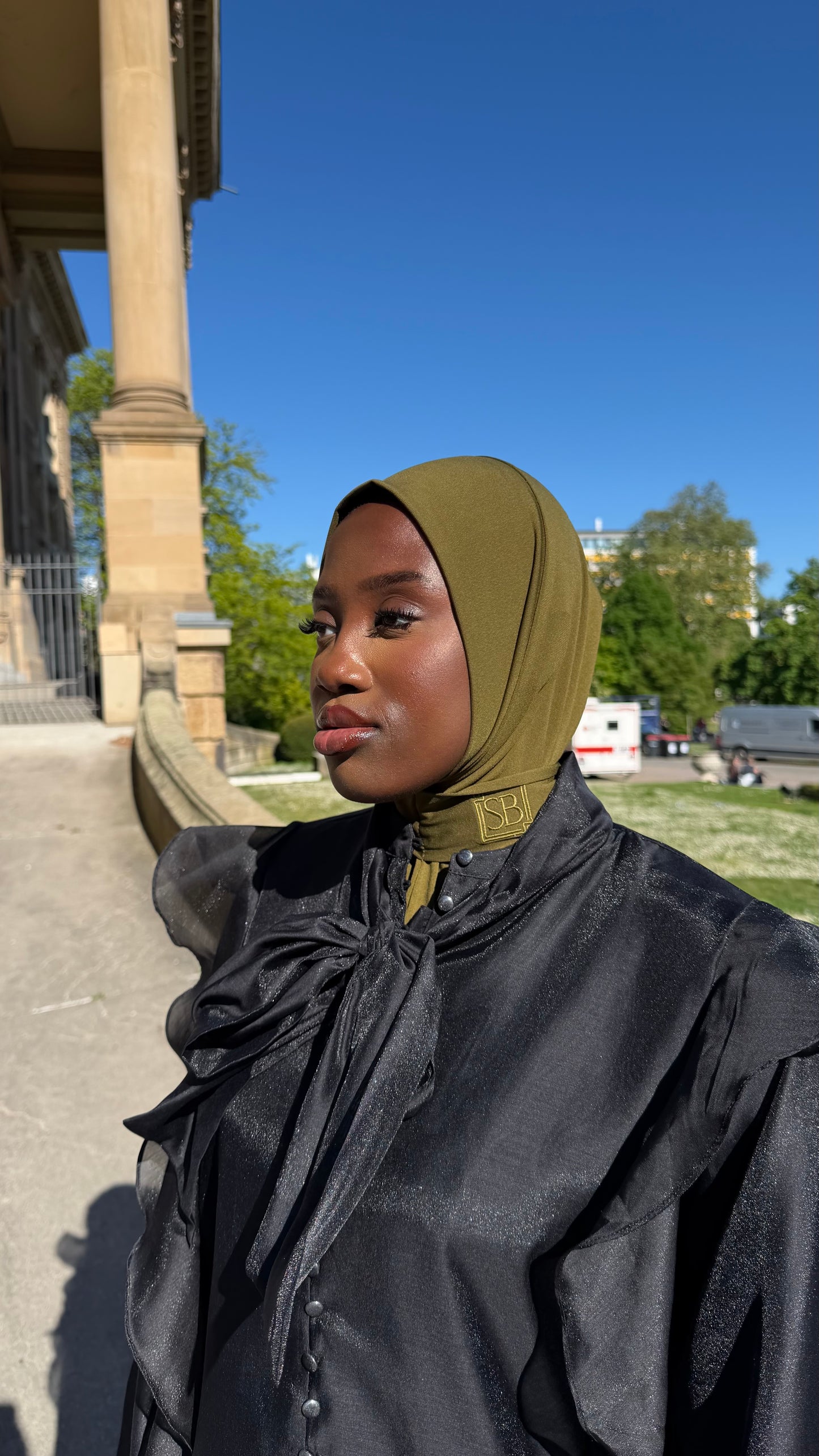 Instant Premium Jersey Hijab Khaki