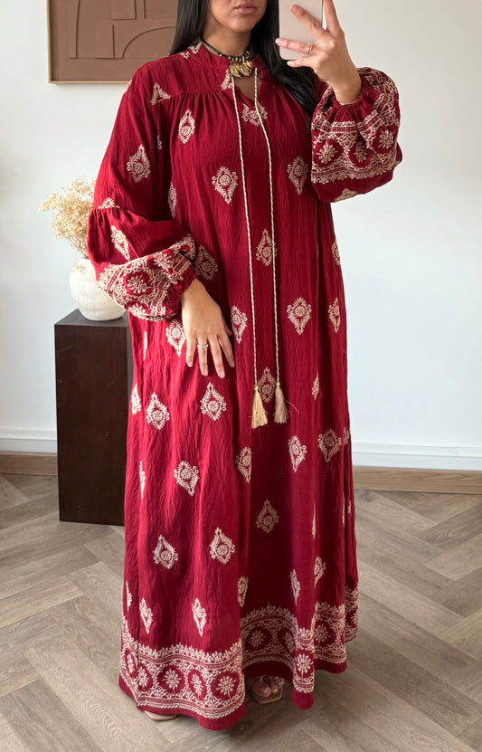 Sommerkleid Weinrot