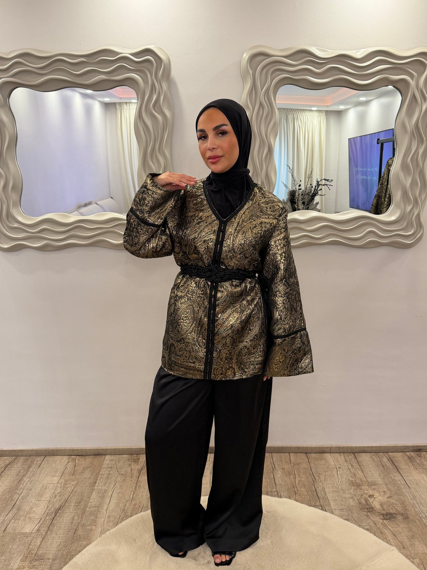 Dreiteiliges Set Tanger Schwarz/Gold