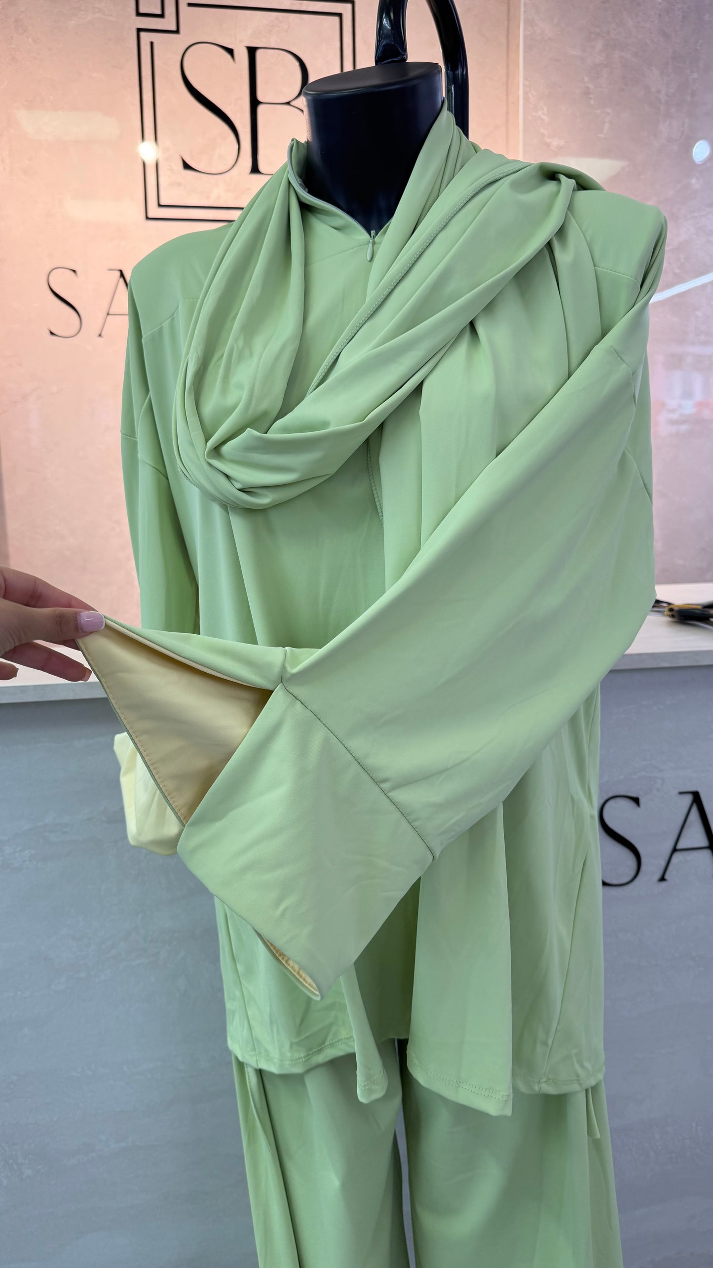 BURKINI grün mit gelben Details