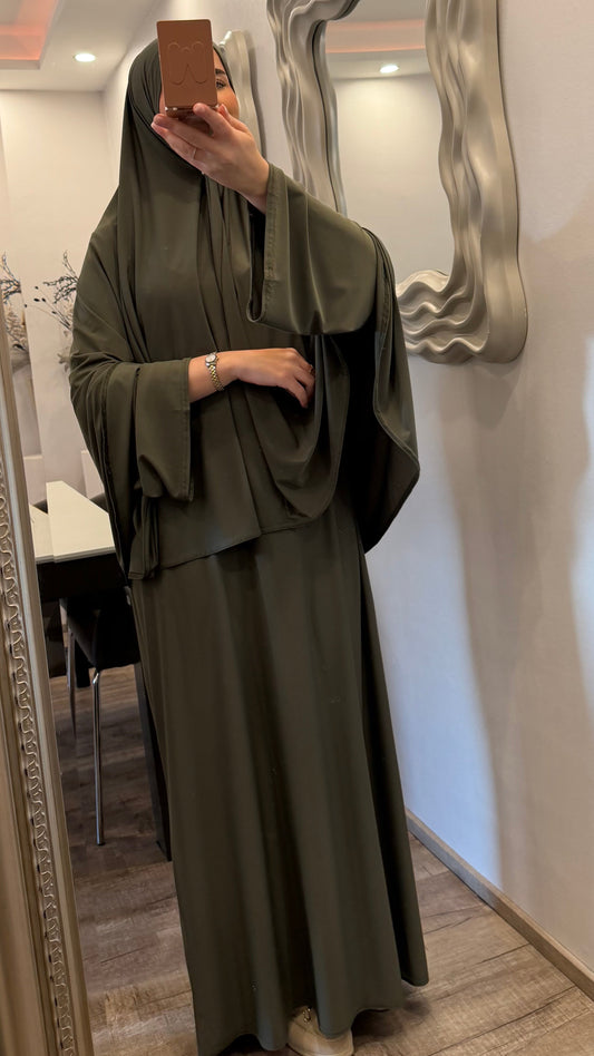 Jilbab Jersey Premium Khaki