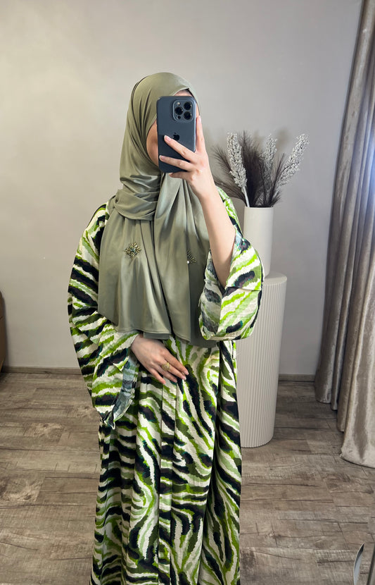 Sommerabaya mit grünem Muster